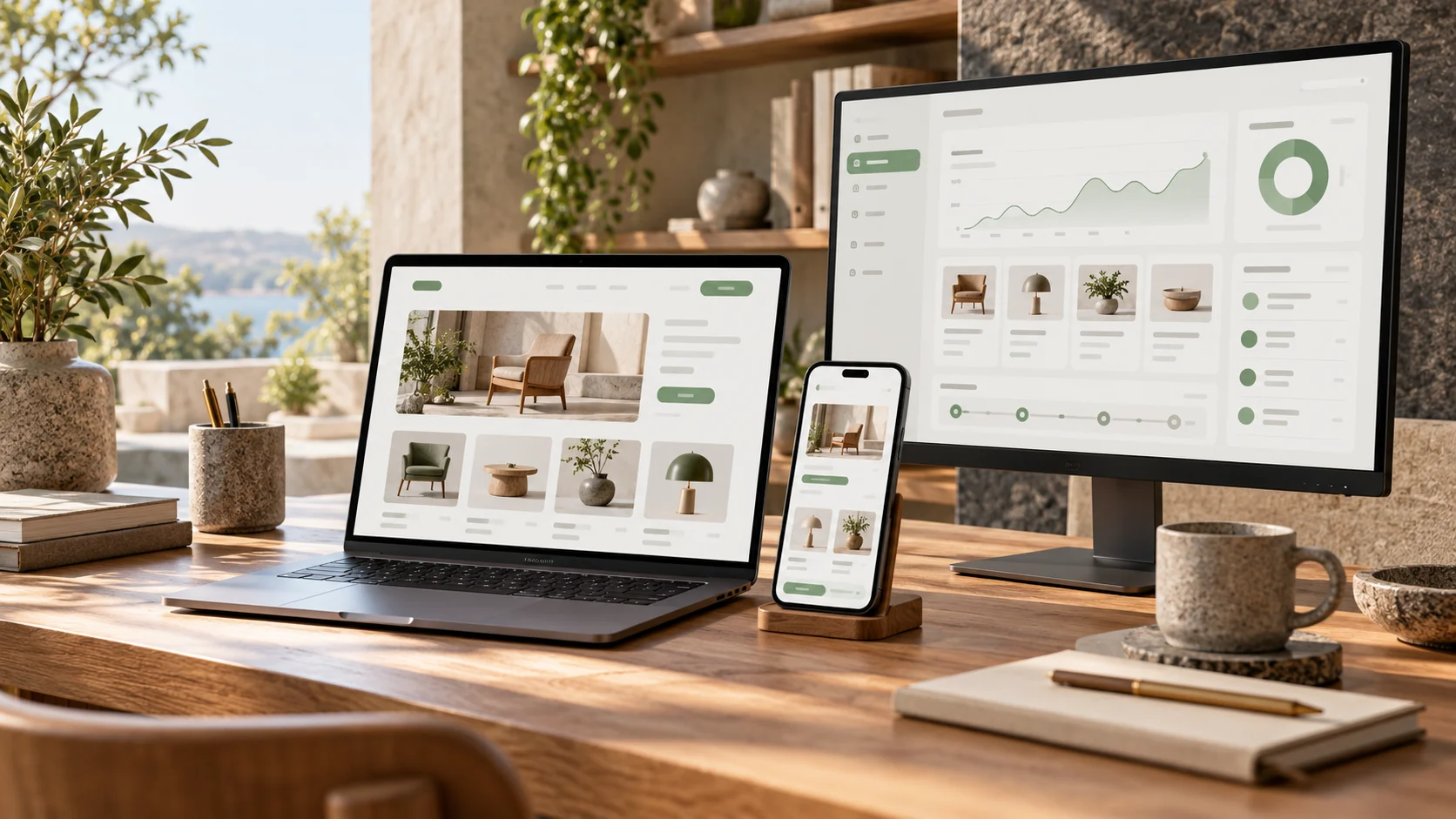 Escena ilustrativa: sitios y presencia web.